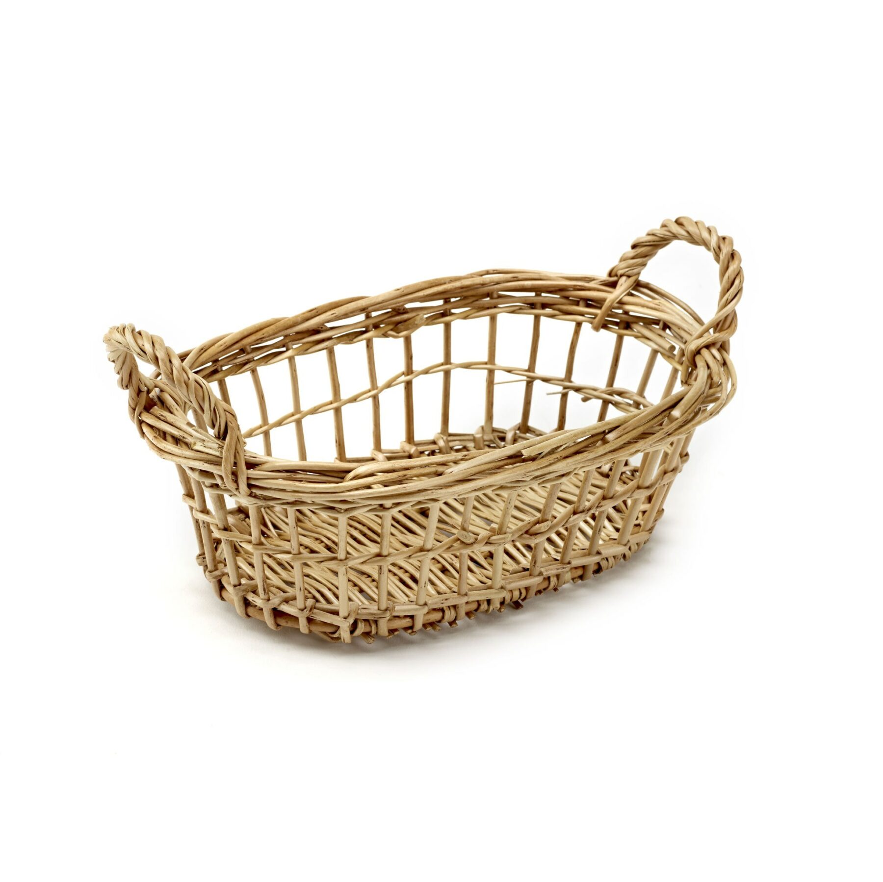 Oval Open Weave Basket with Handles