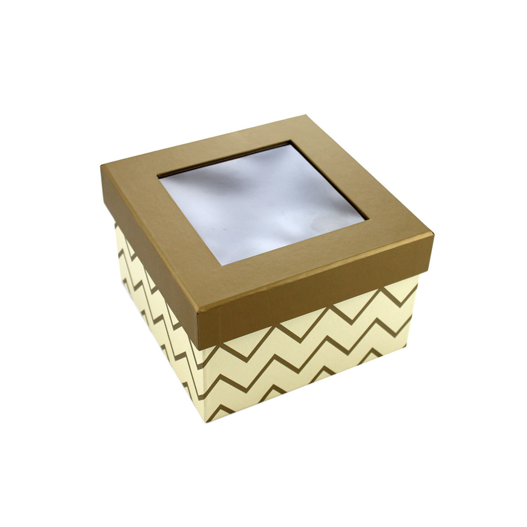 Small Hamper Box with Window - Gold