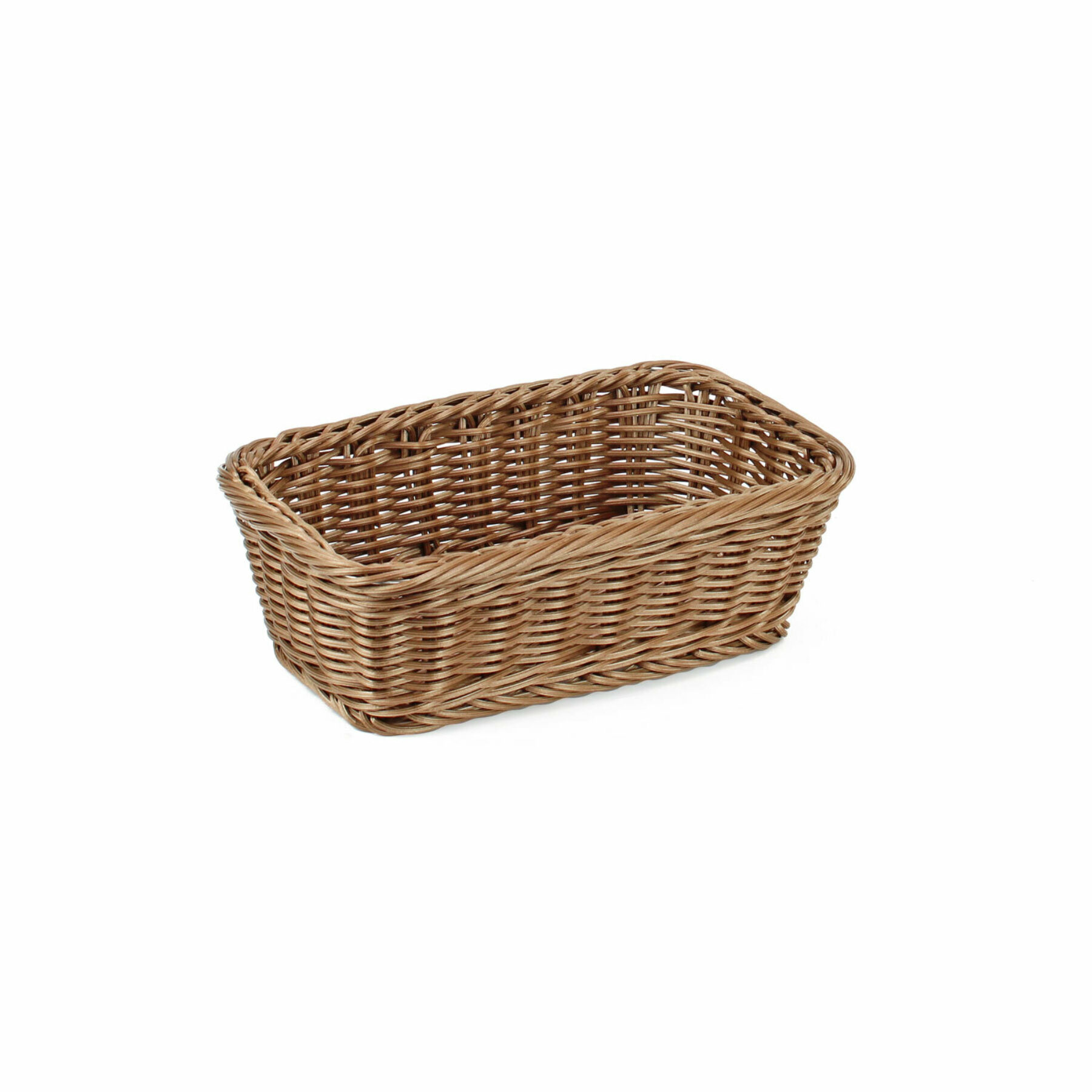 1/4 GN Taupe Polywicker Basket