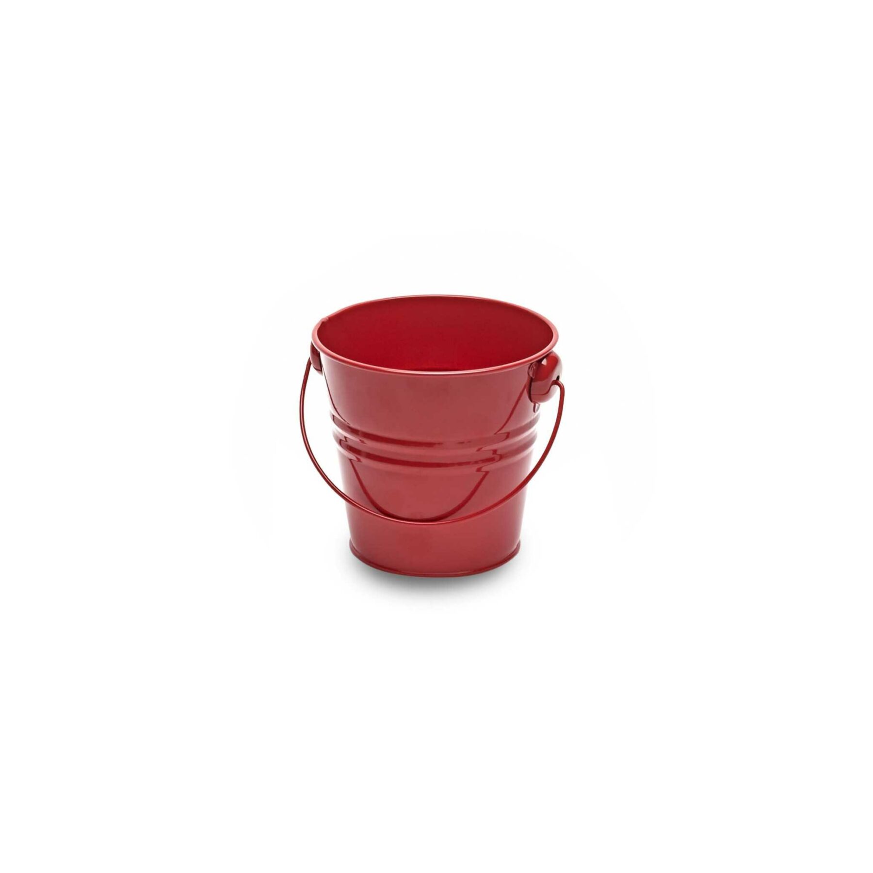 Small Metal Serving Bucket - Red