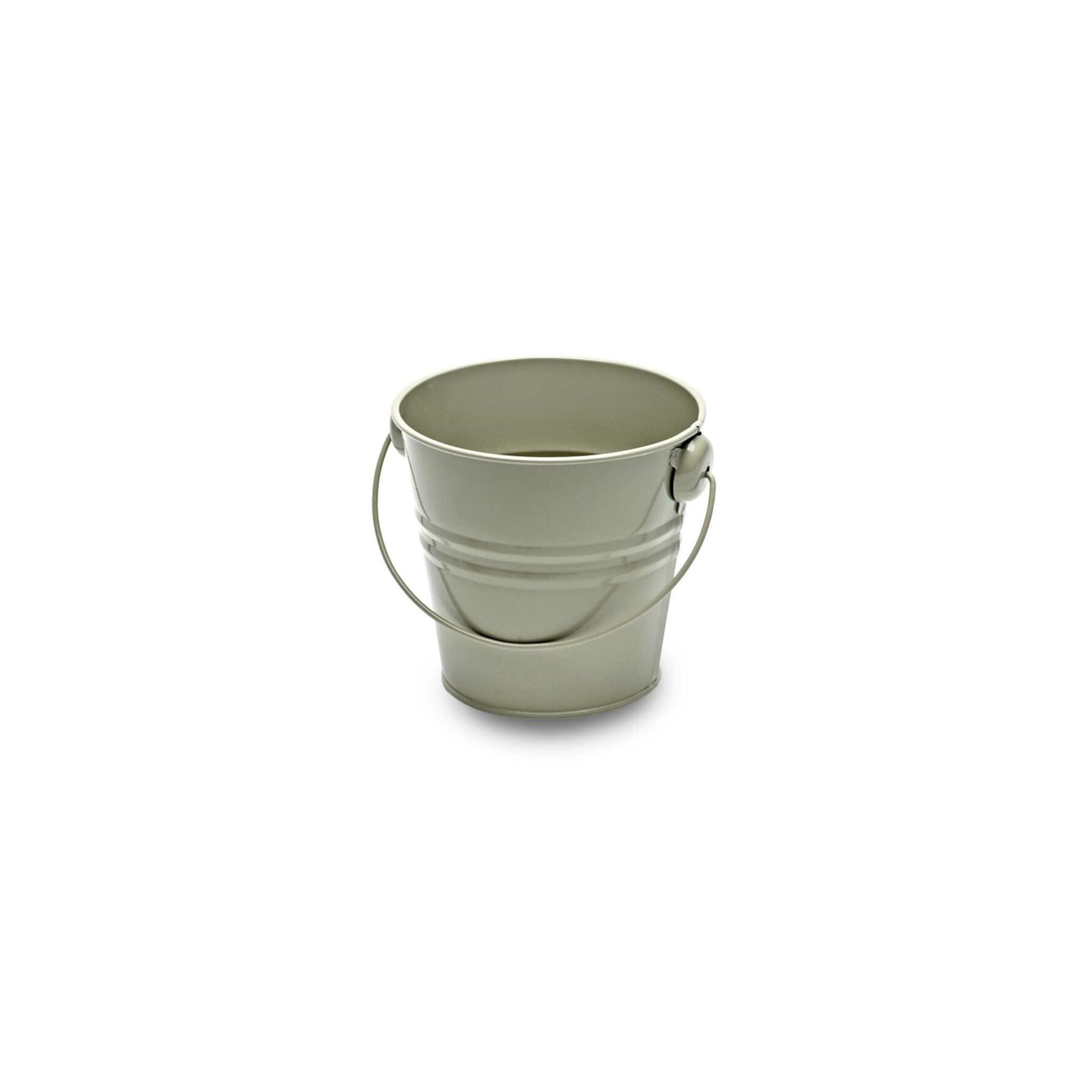 Small Metal Serving Bucket - French Grey