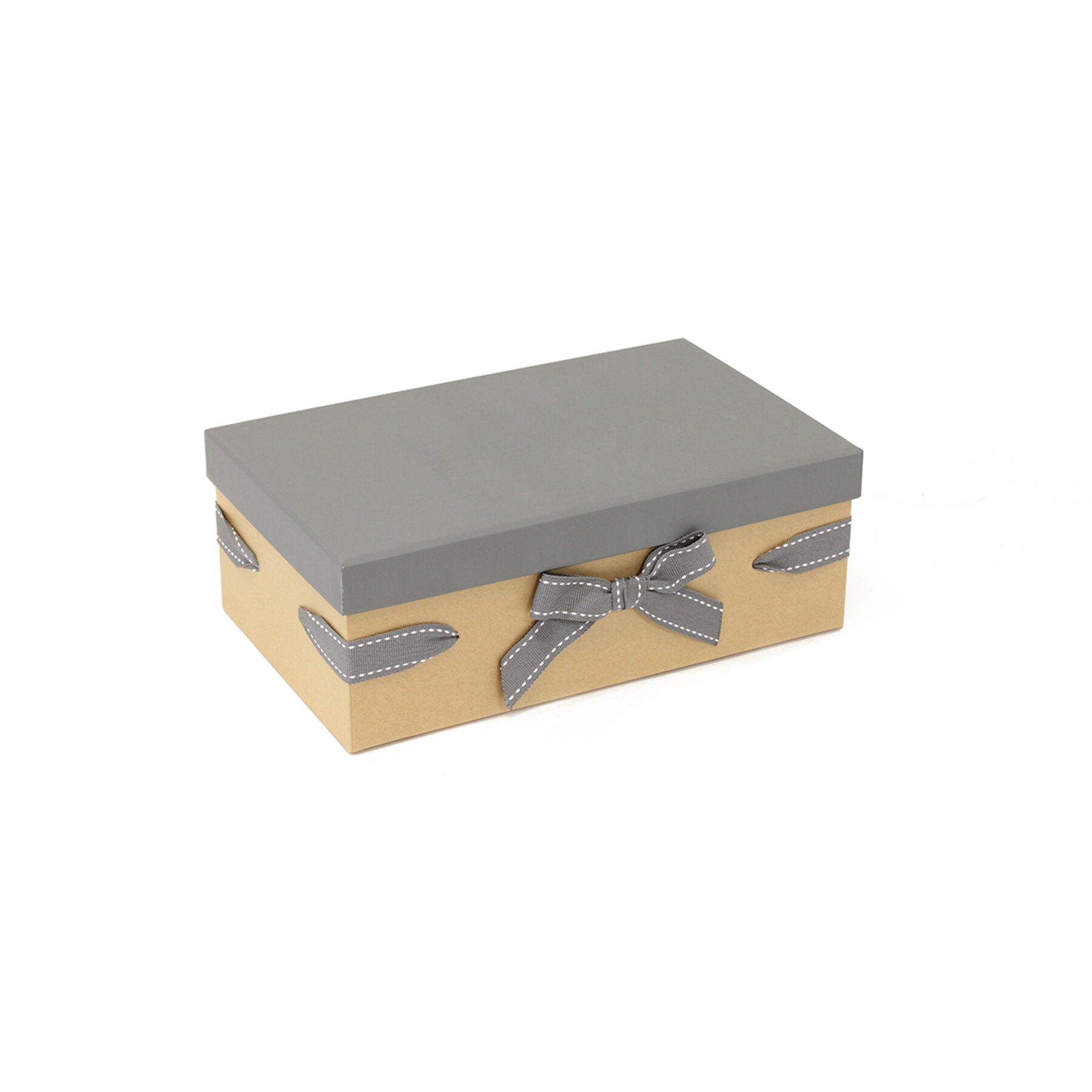 Small Card Hamper Box - Manilla & Grey