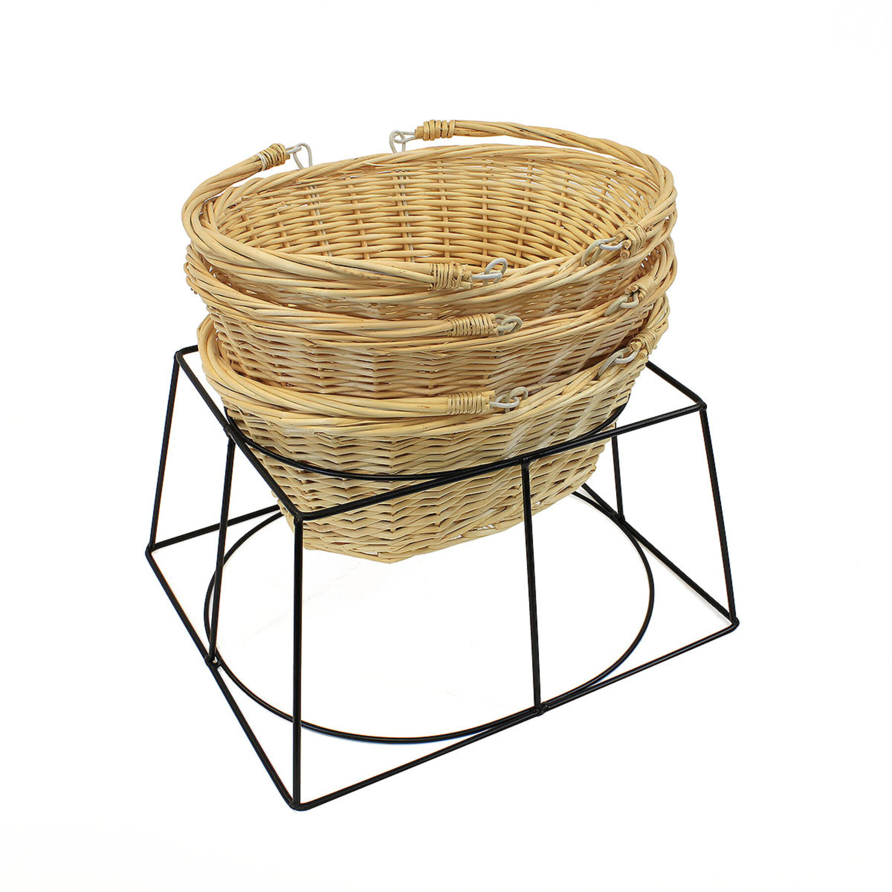 Metal Shopping Basket Stand