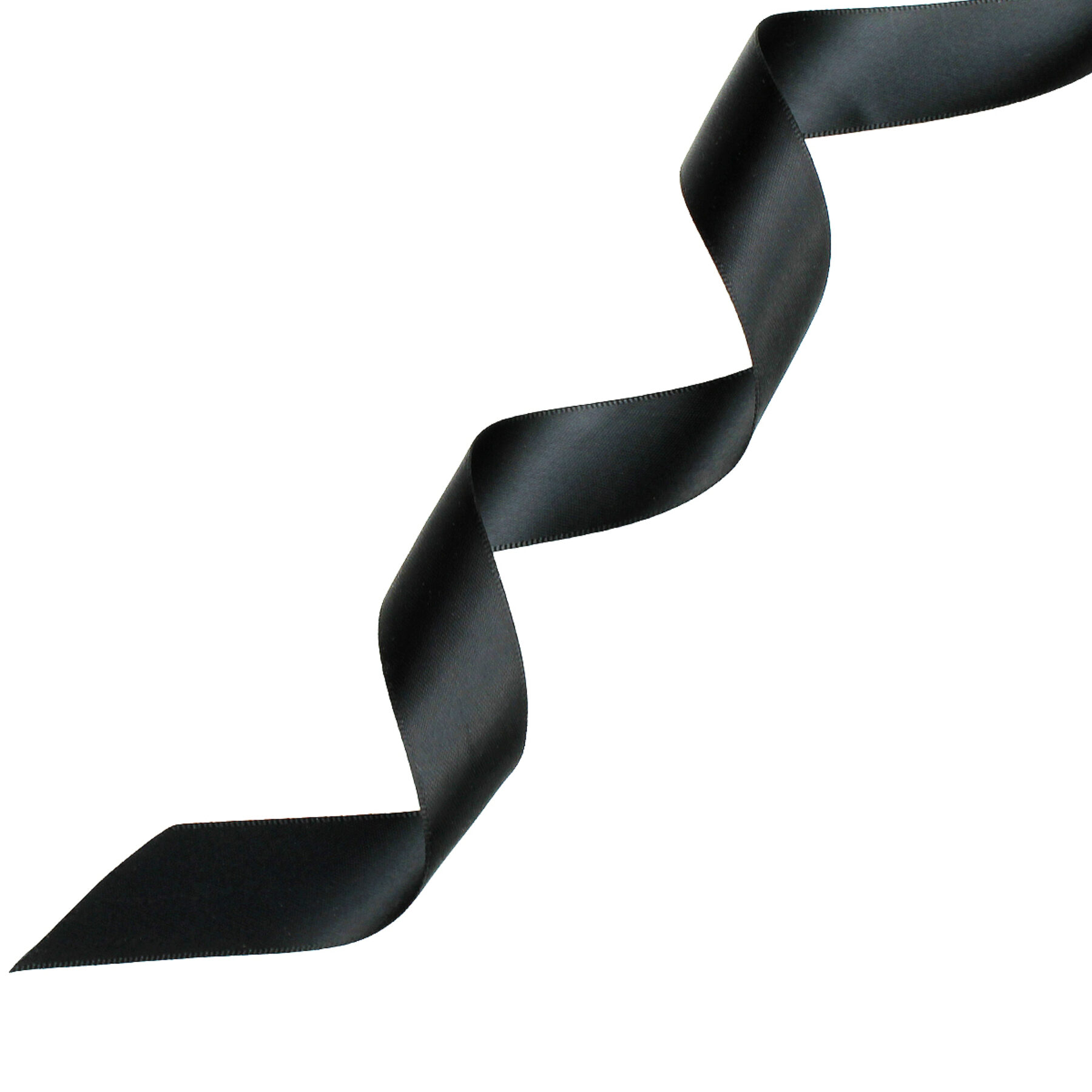 Black Double-Faced Satin Ribbon - 25m