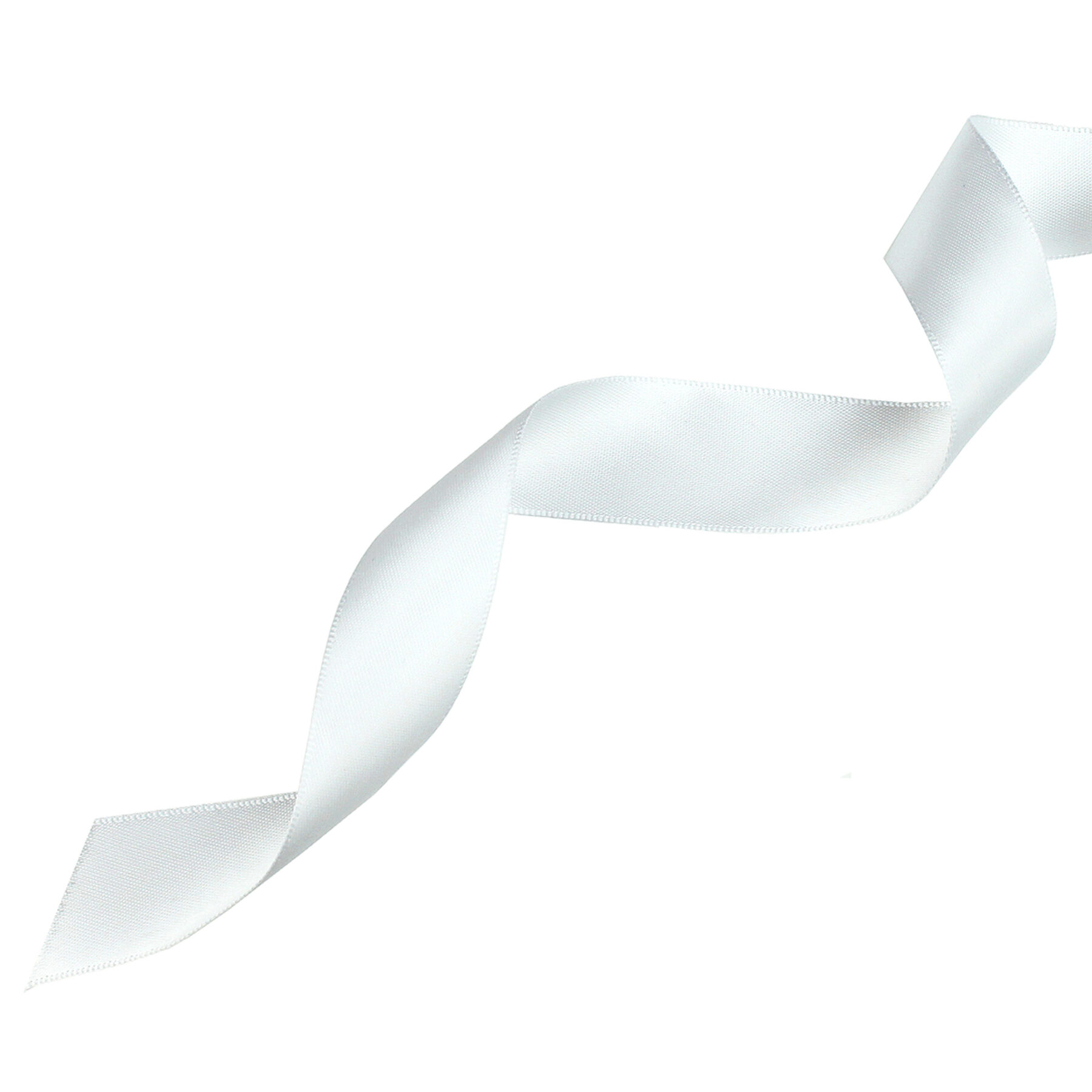 White Double-Faced Satin Ribbon - 25m