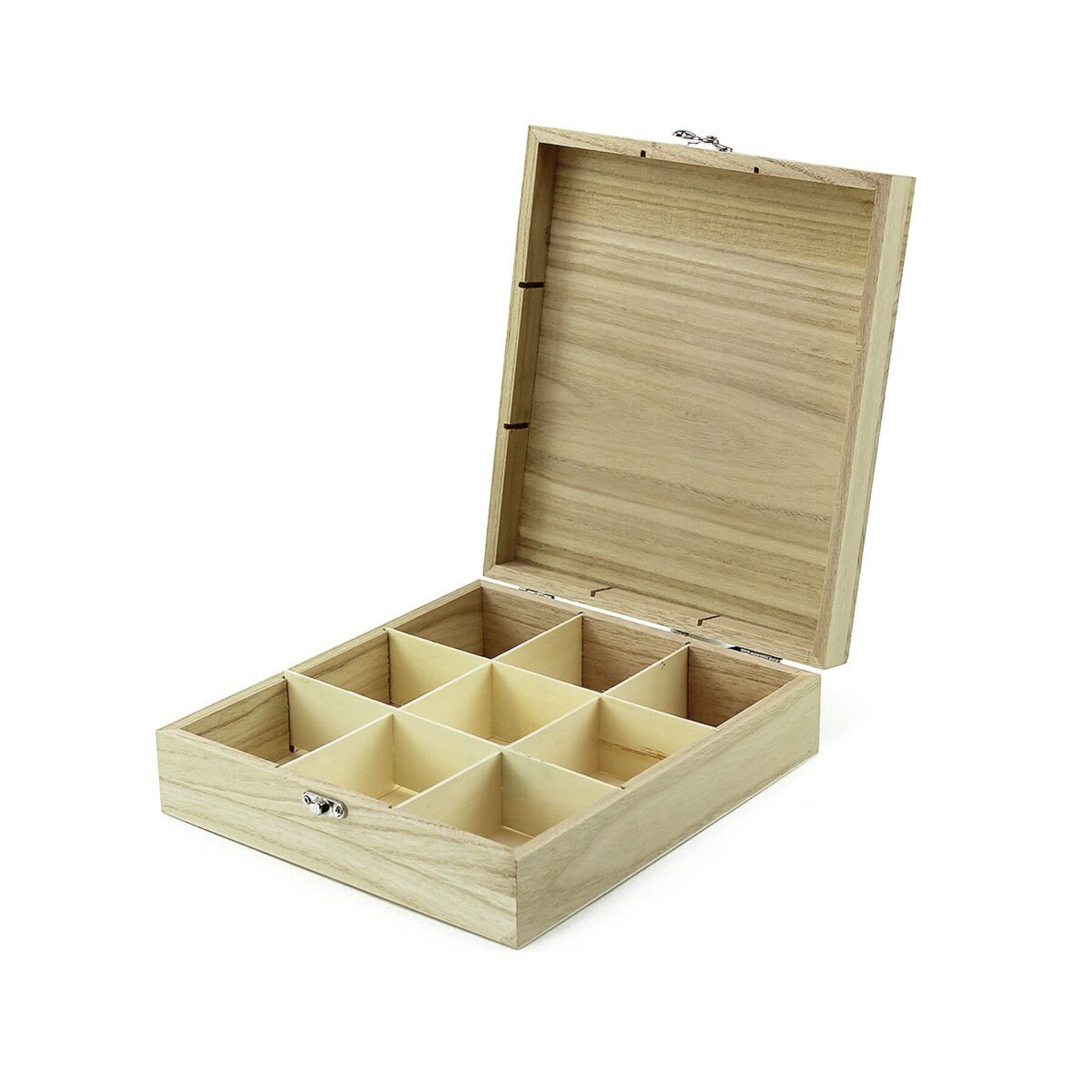 9 Compartment Wooden Box