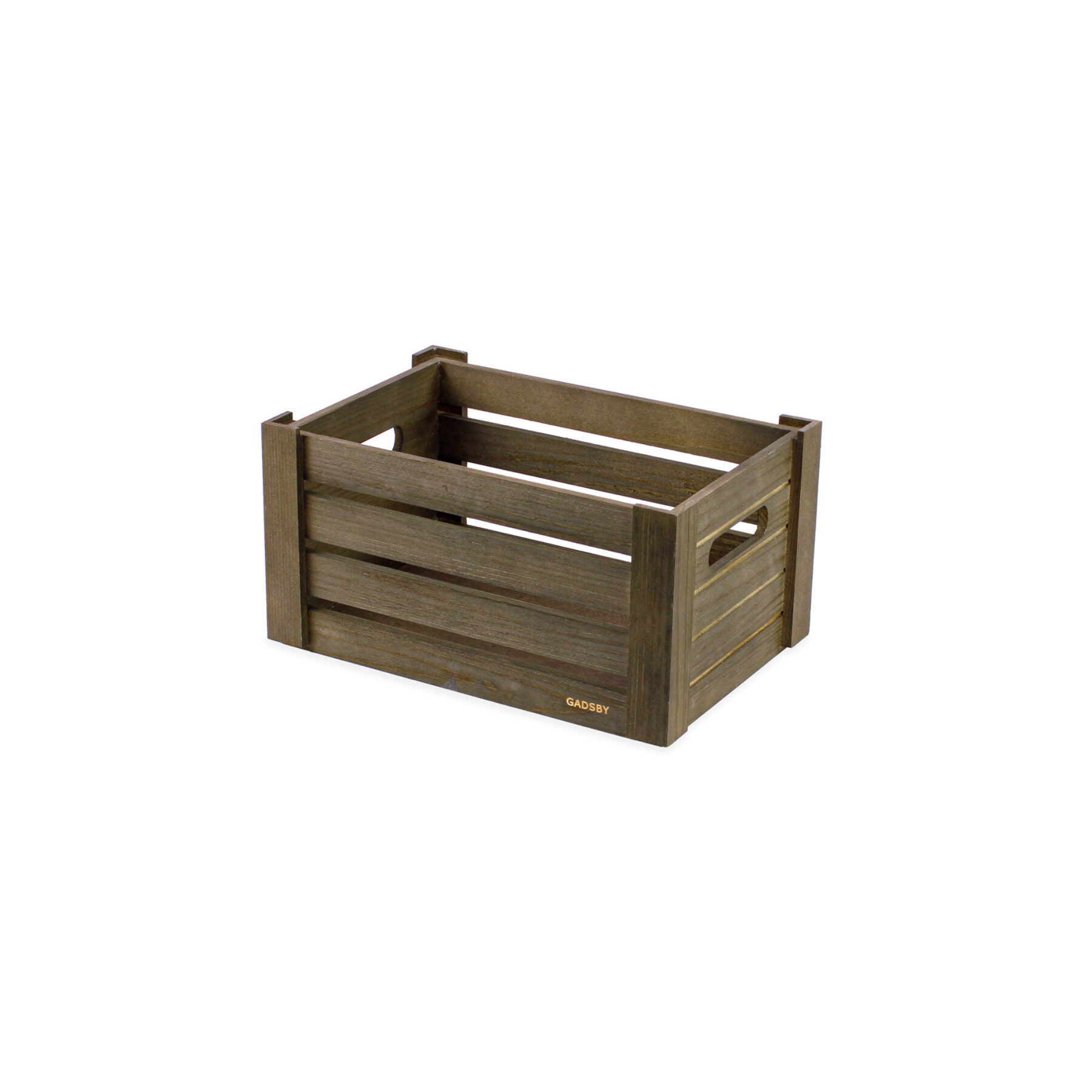 Olive Grey Wooden Crate 30 x 20cm