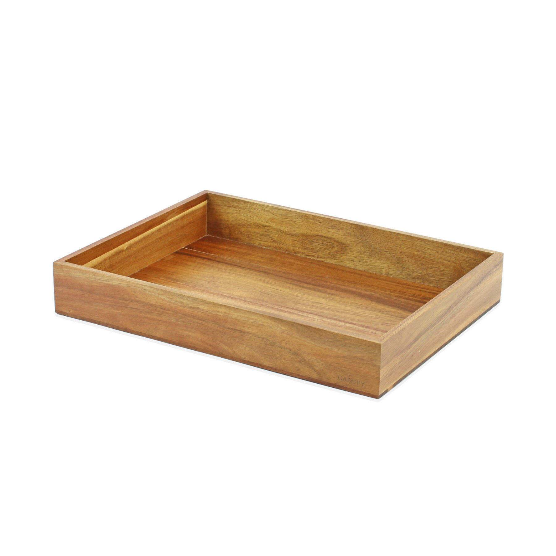 Acacia Shallow Wooden Crate 40 x 30cm