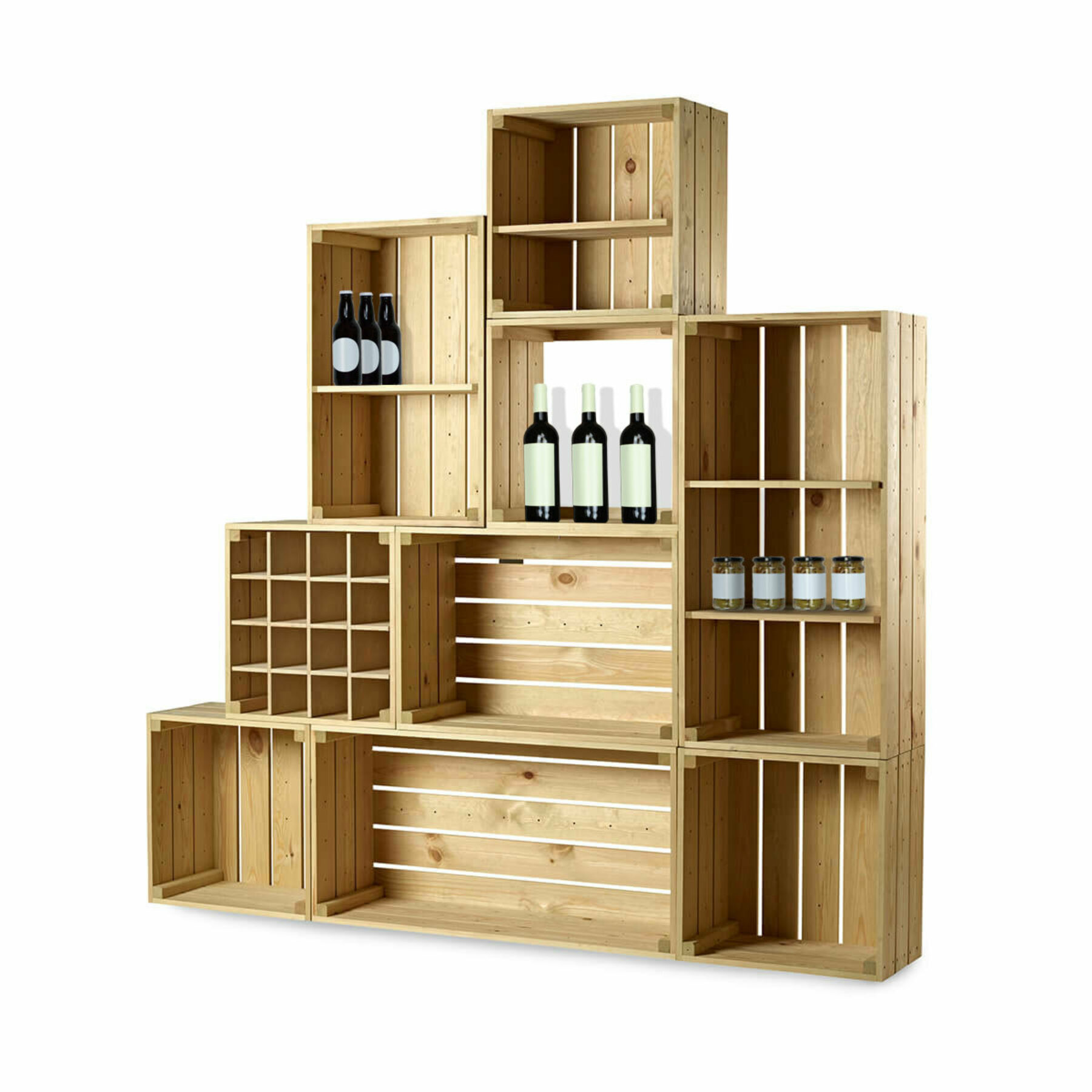 Large CrateWall Wine Feature