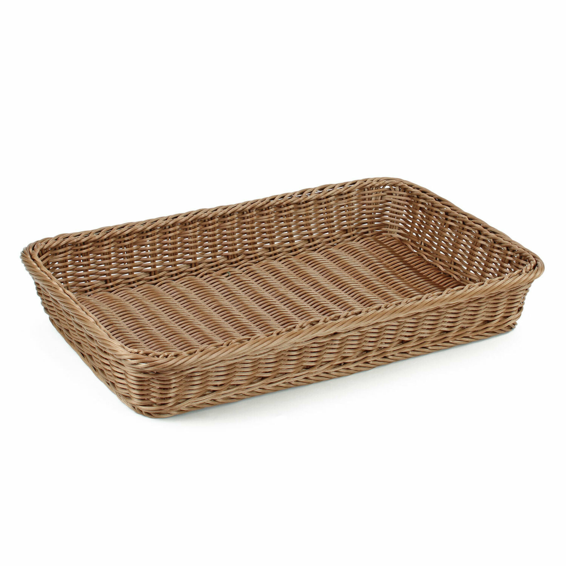 1/1 GN Taupe Polywicker Basket
