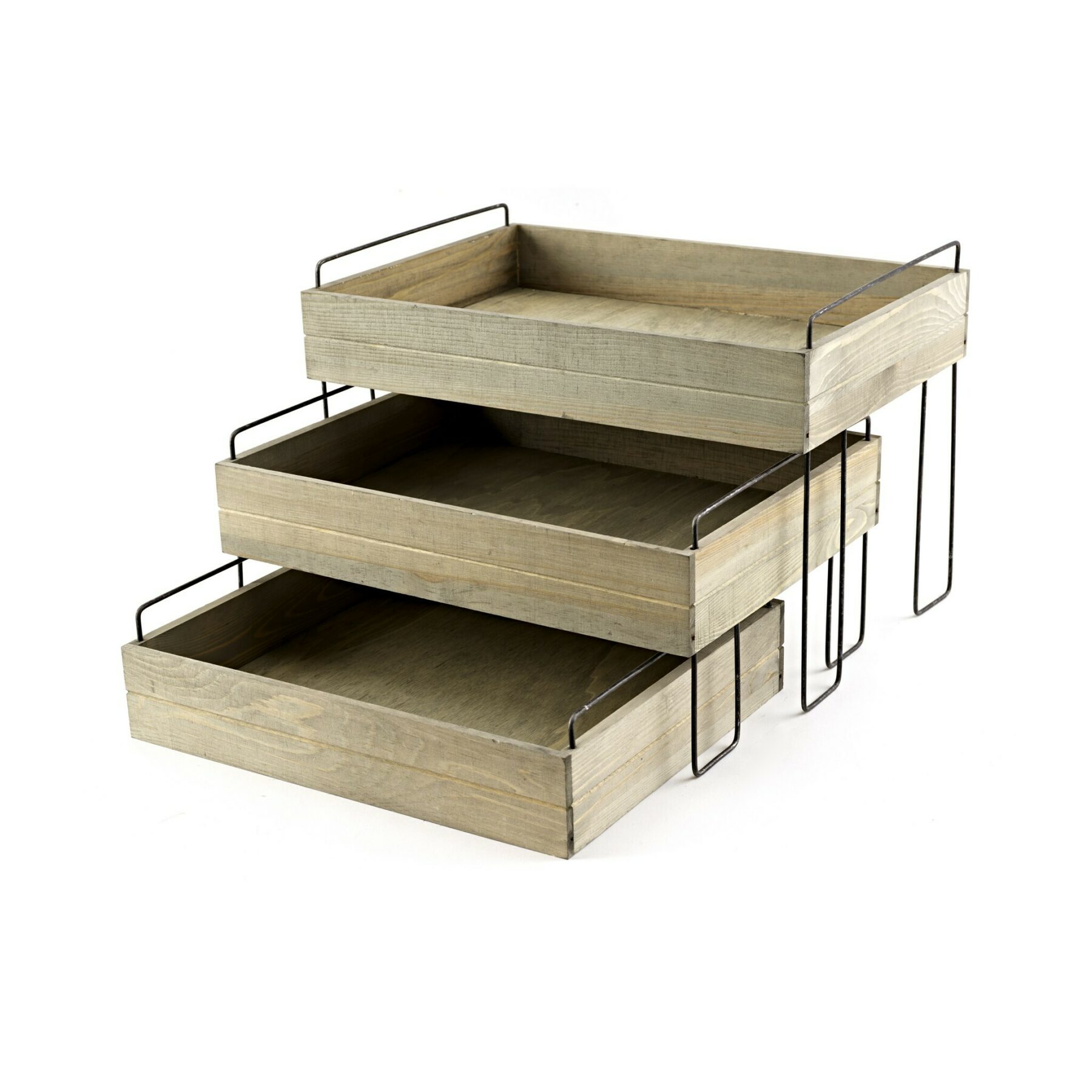 Wood & Wire Nested Crate Set