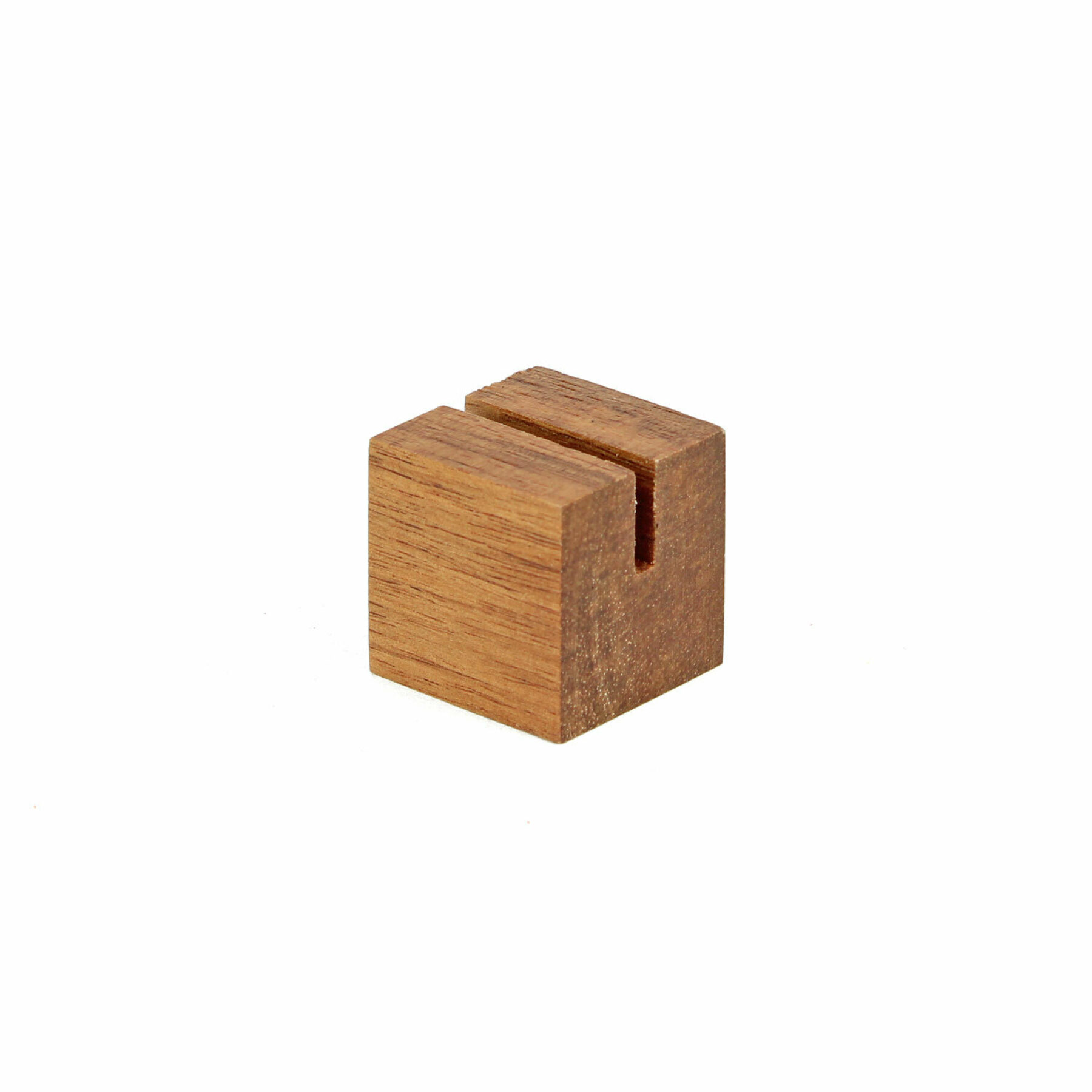 Acacia Wood Cube Ticket Holder