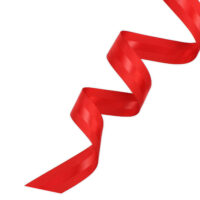 Red Satin & Grosgrain Ribbon - 25m