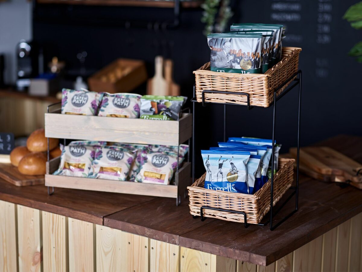 Counter top display within a retail space