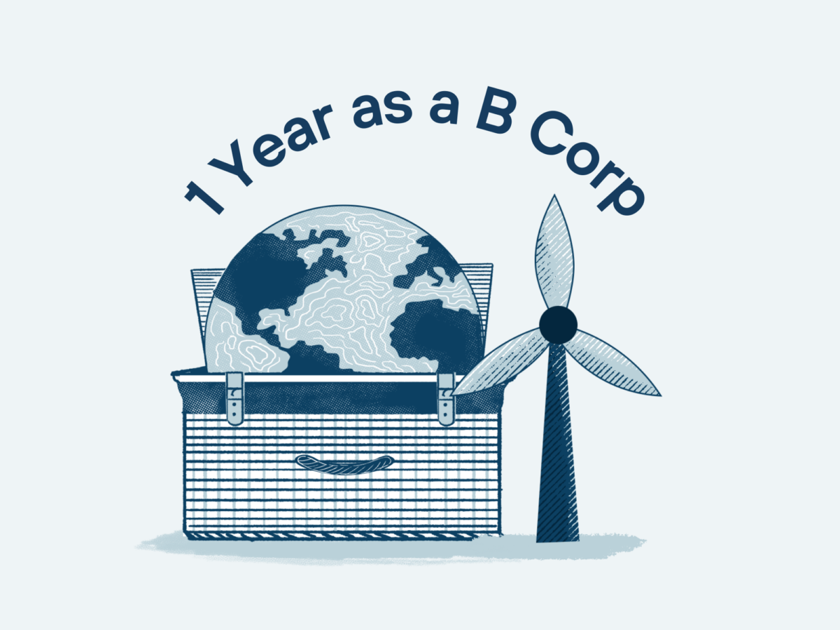 Gadsby 1 year b corp anniversary earth day 2025