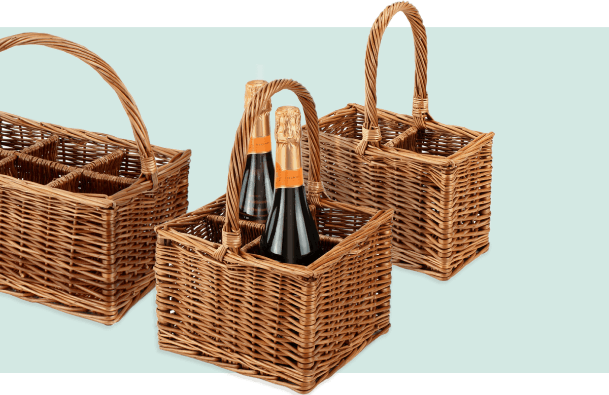 Wicker Wine Bottle Carriers