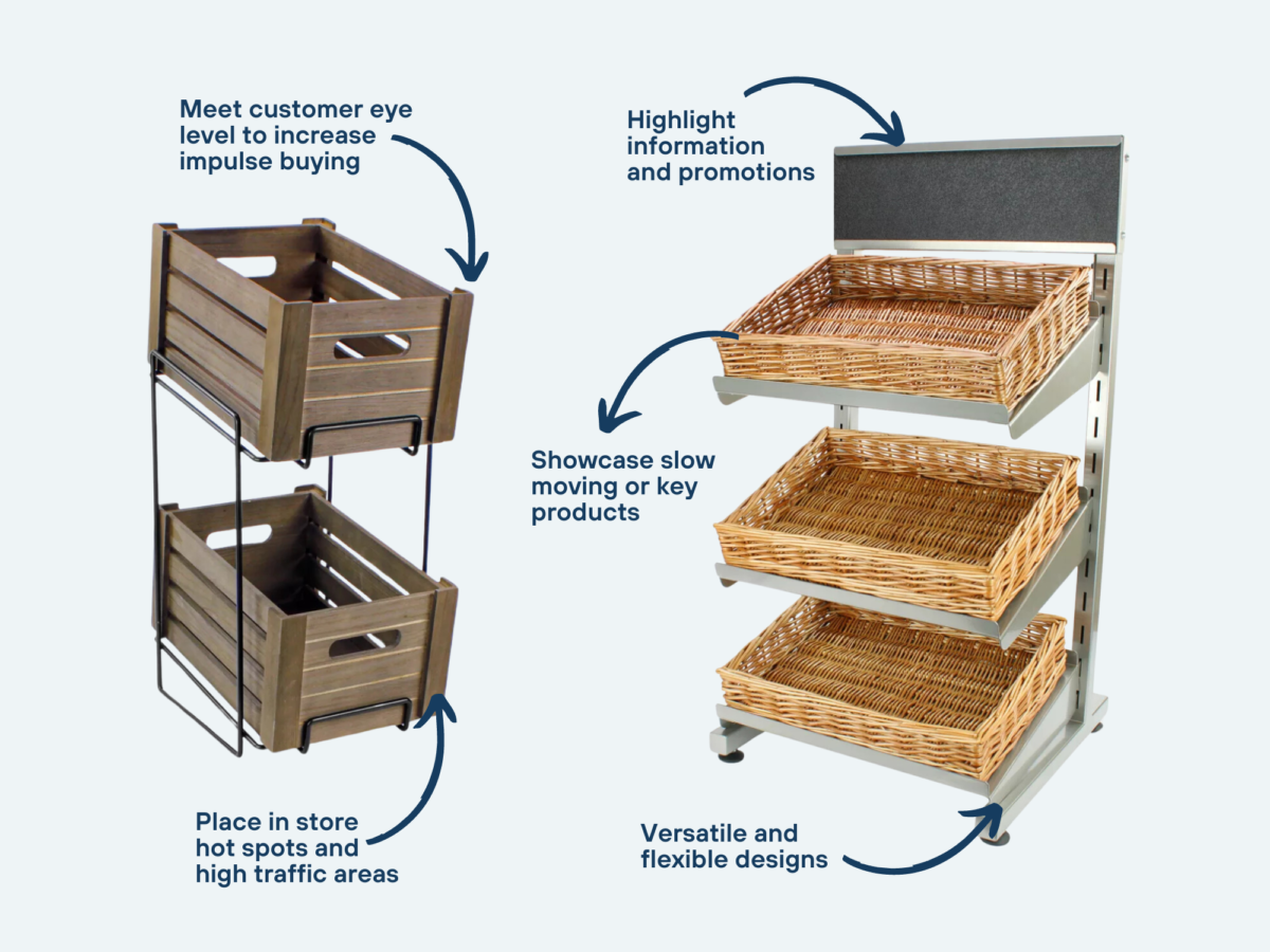 Two different counter top display stands and their benefits