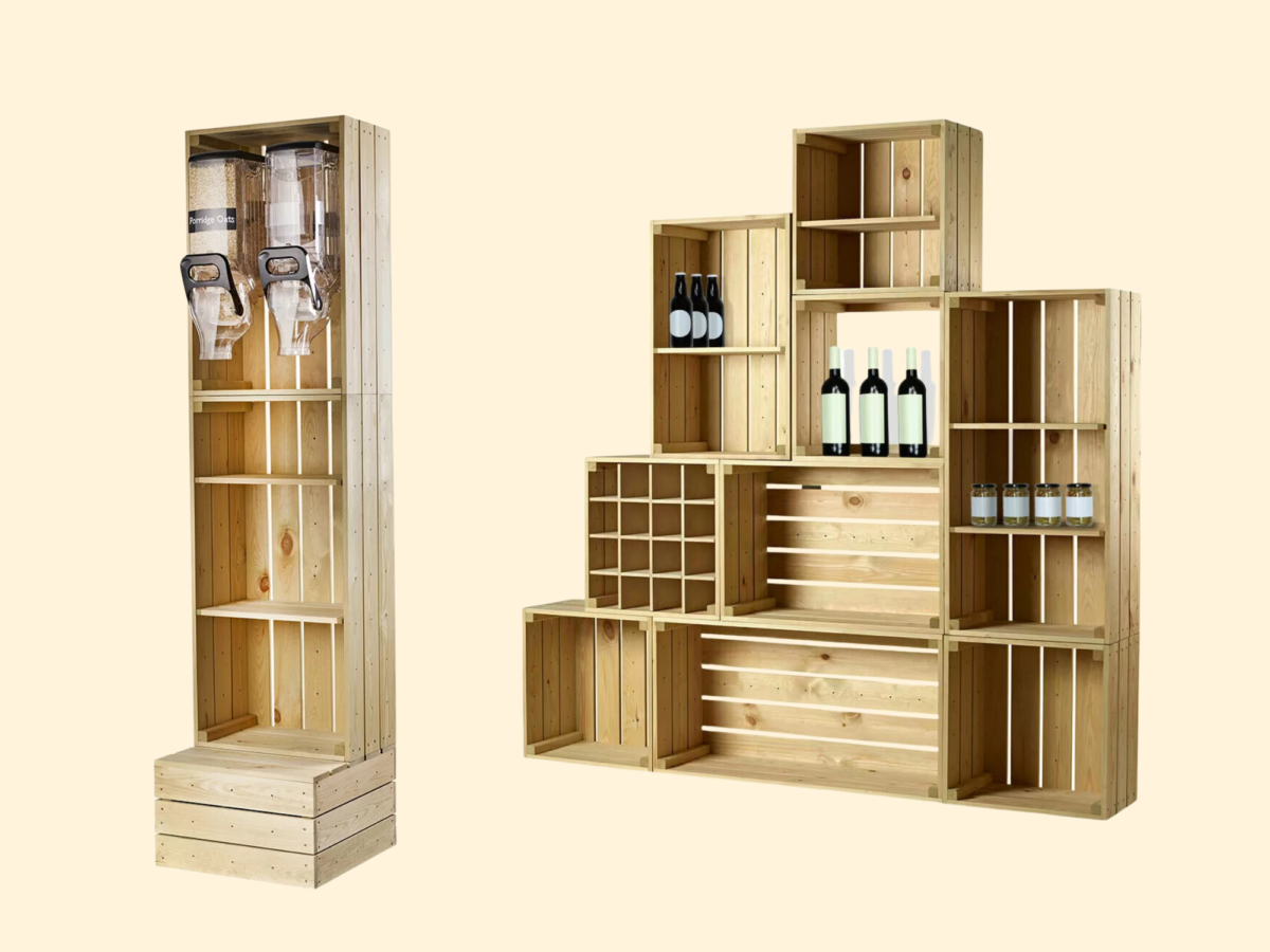 CrateWall on a yellow background