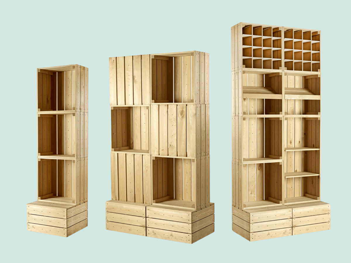 CrateWall on a bright blue background