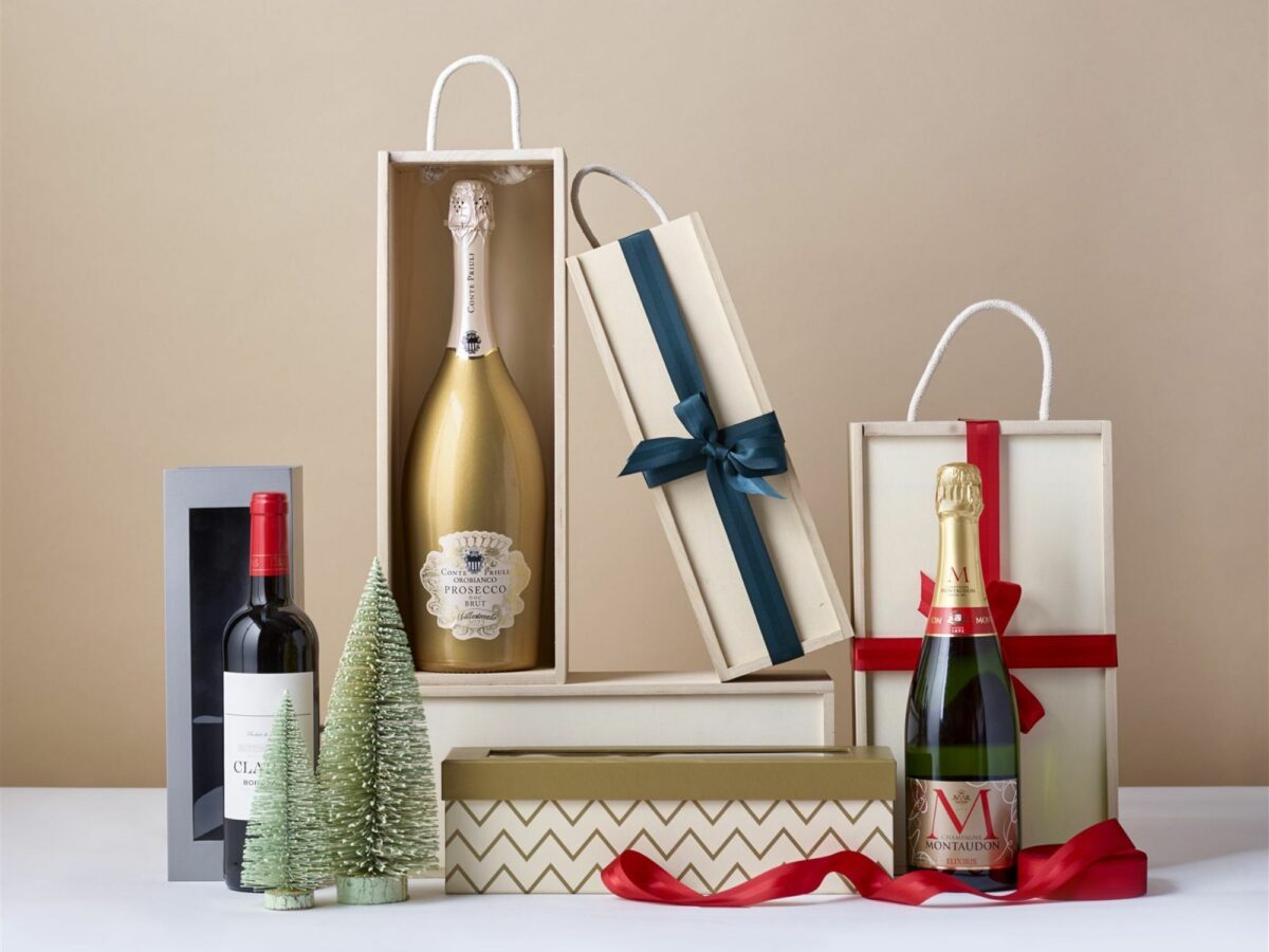 Wooden wine boxes for Christmas corporate gifting