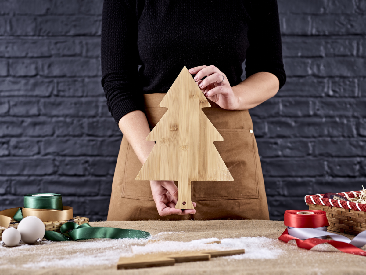 Bamboo Christmas Tree Shaped Board