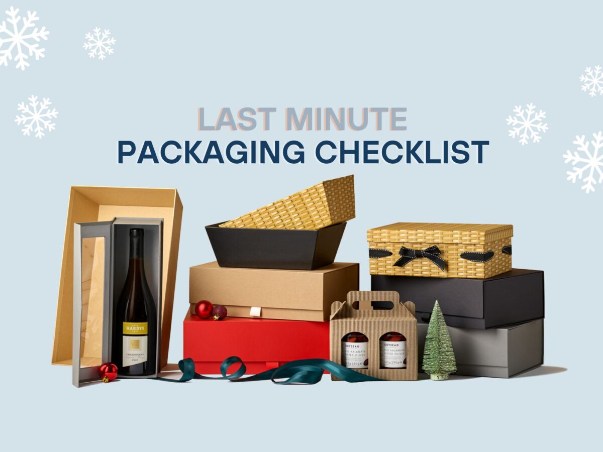 A range of cardoard gift boxes and trays perfect for Christmas gift packaging