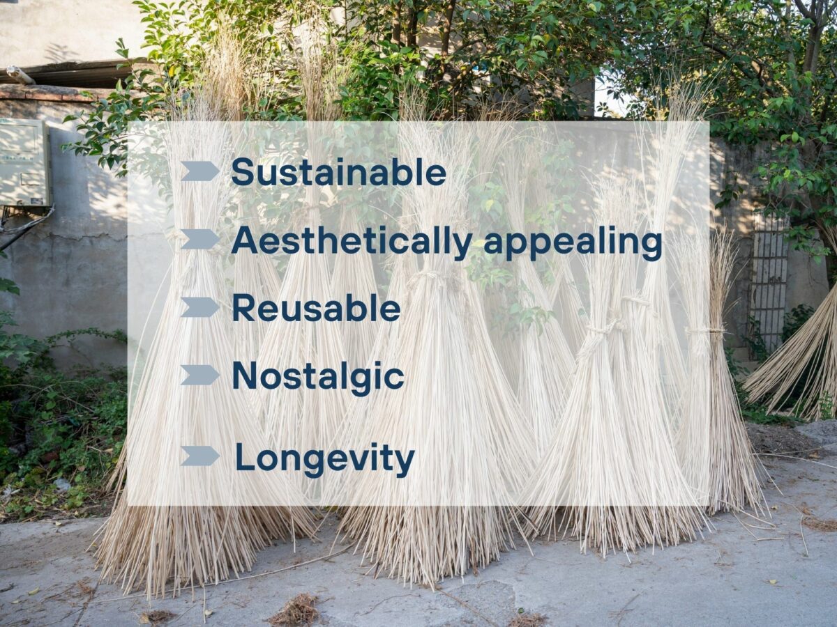 Reasons why wicker is so popular with natural willow drying in the background
