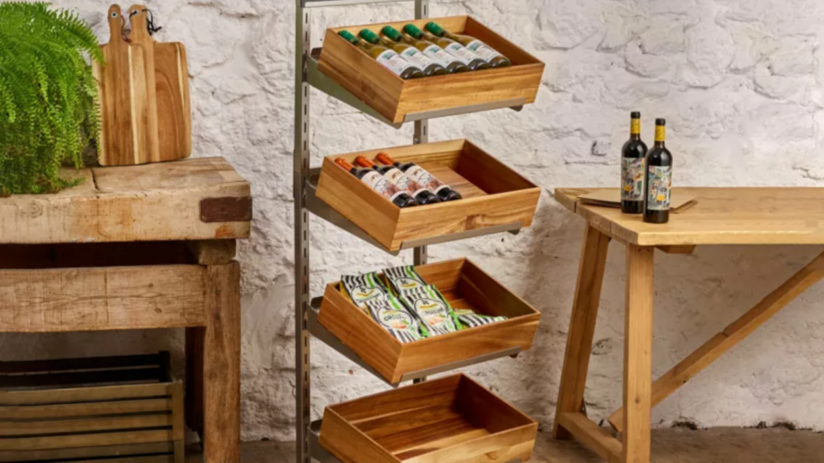 New freestanding metal display units