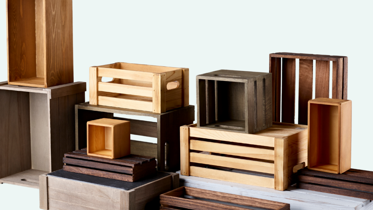 Wooden hamper crates