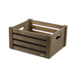 1/2 GN Olive Grey Wooden Crate