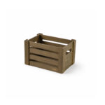 1/4 GN Olive Grey Wooden Crate