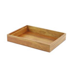 Acacia Shallow Wooden Crate 40 x 30cm