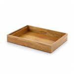 Acacia Shallow Wooden Crate 40 x 30cm