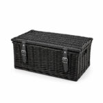 18 Inch Wicker Hamper Basket - Black