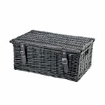 18 Inch Wicker Hamper Basket - Black
