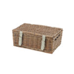 14 Inch Wicker Hamper Basket - Bronzed