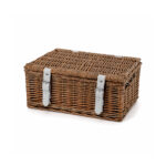 14 Inch Wicker Hamper Basket - Bronzed
