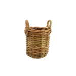 Small Round Brown Kubu Rattan Basket