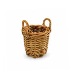 Small Round Brown Kubu Rattan Basket