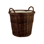 Lined Wicker Storage Basket
