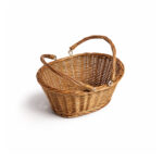 Shopping Basket with Folding Handles - Buff