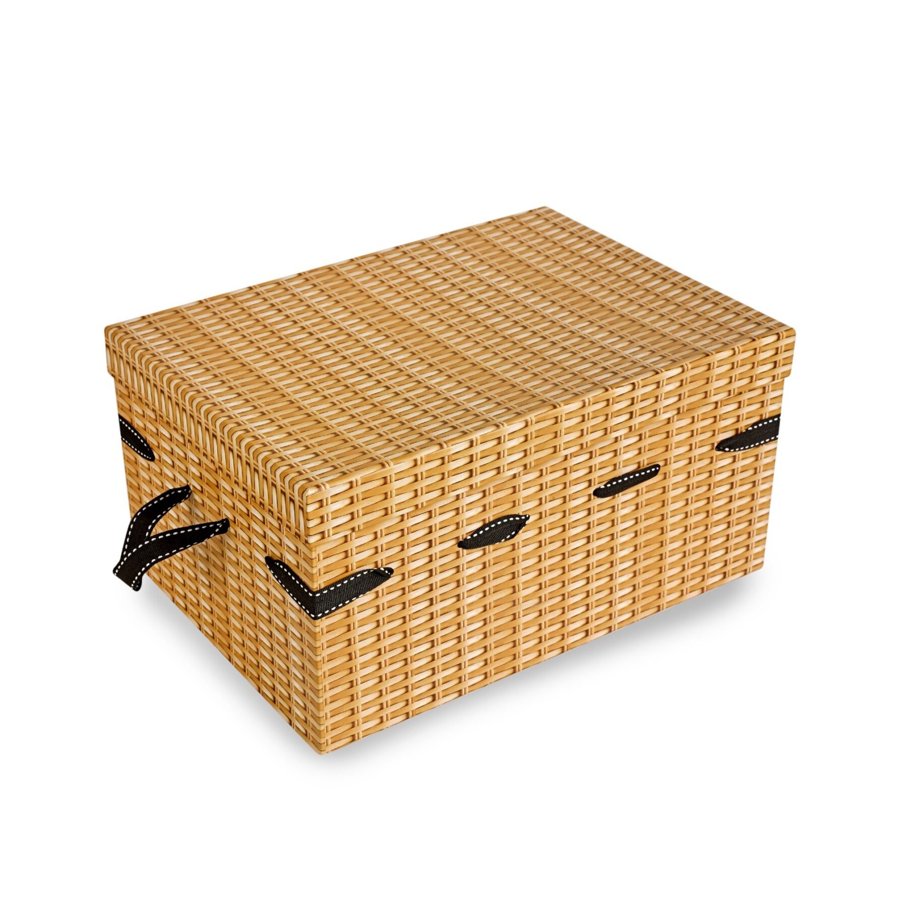 Large Card Hamper Box - Wicker Print