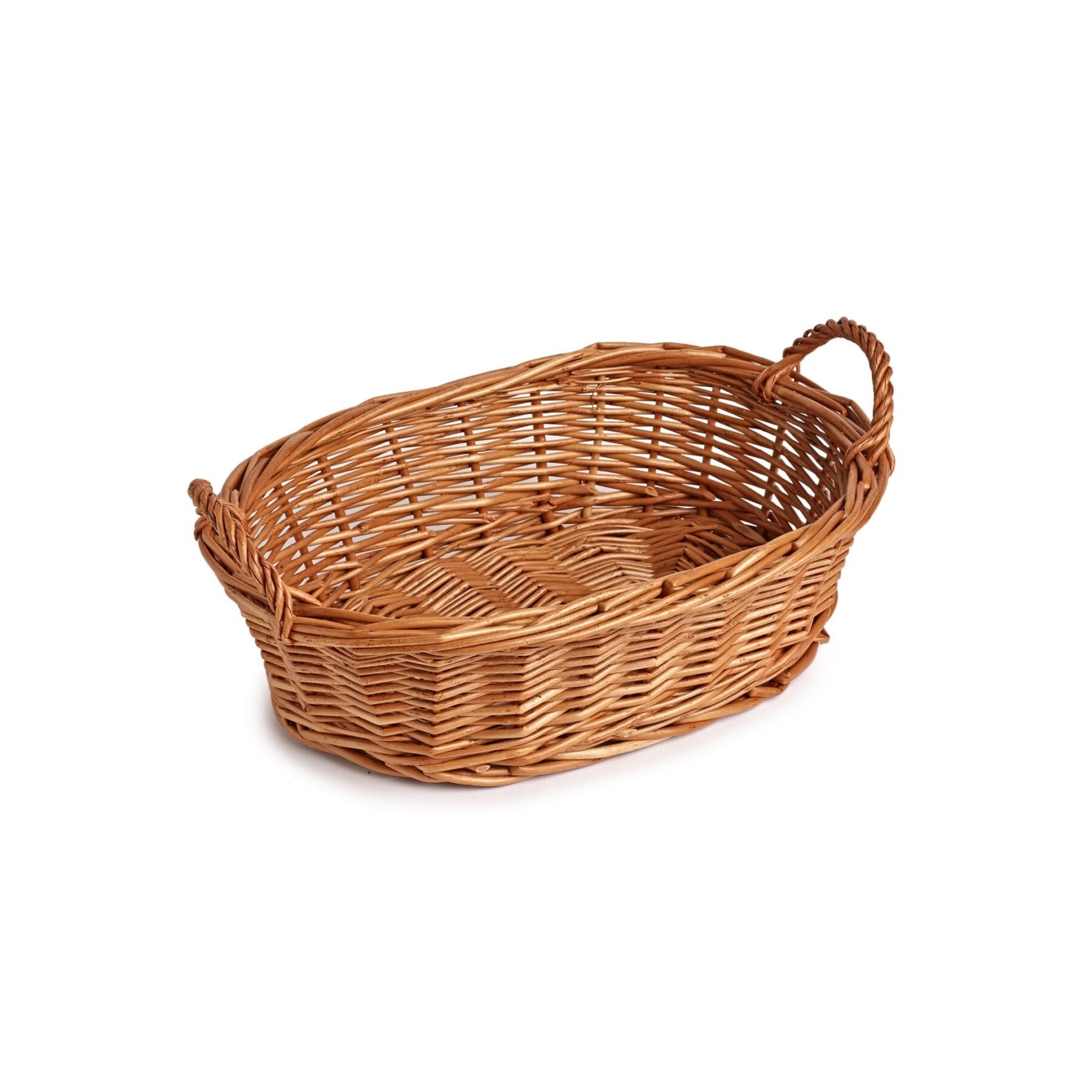 Oval Wicker Basket with Handles