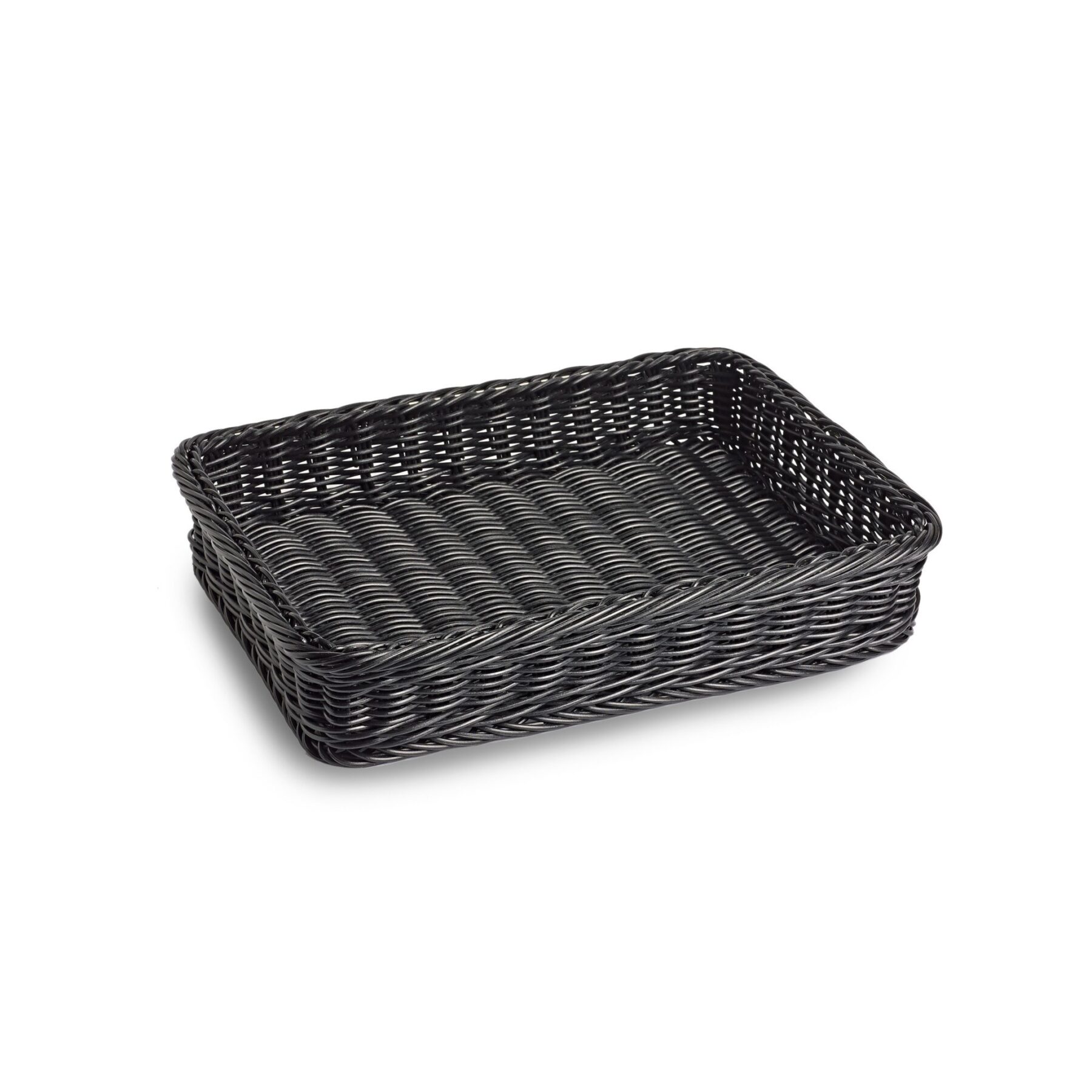 Black Polywicker Basket - 40 x 30cm