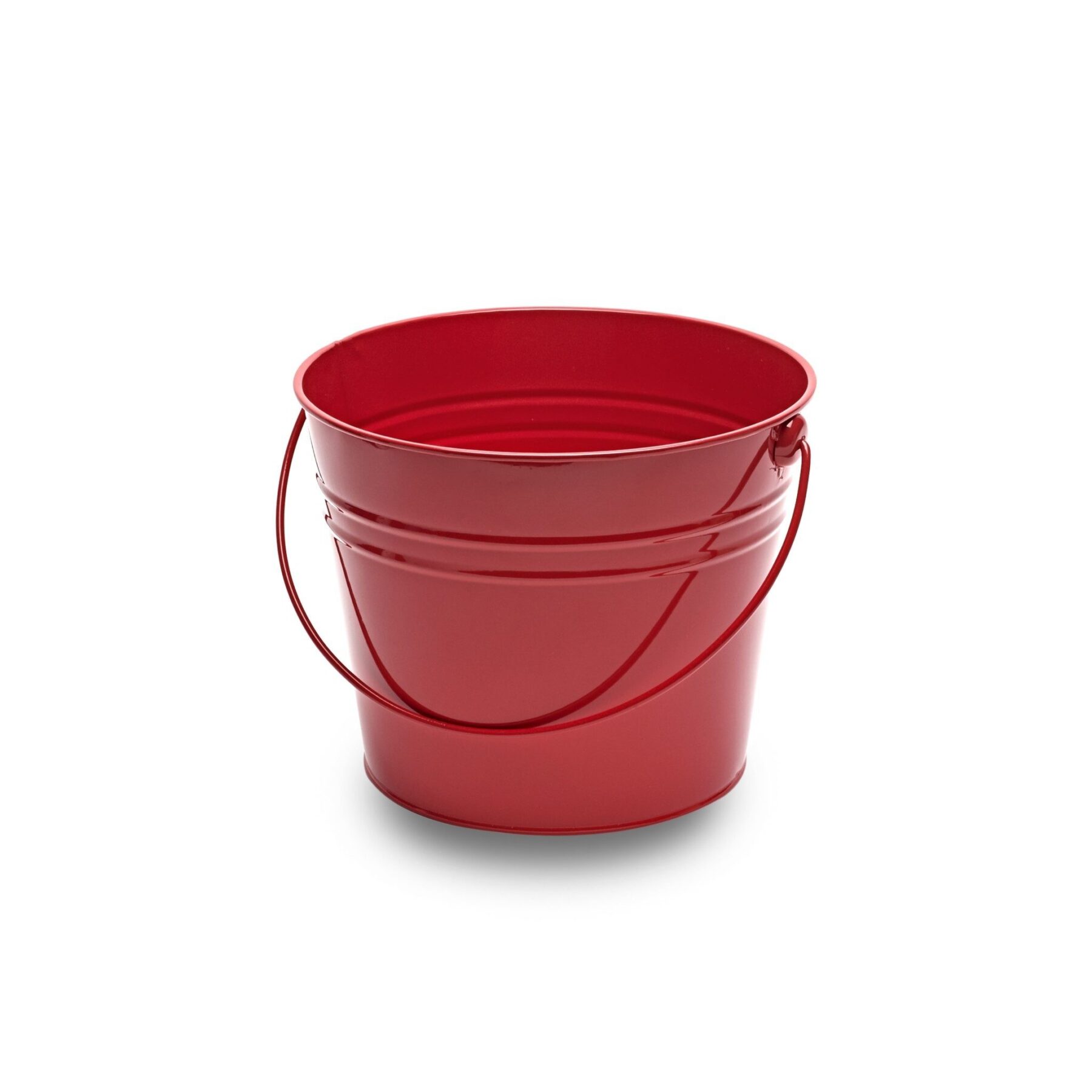 Large Metal Bucket - Red