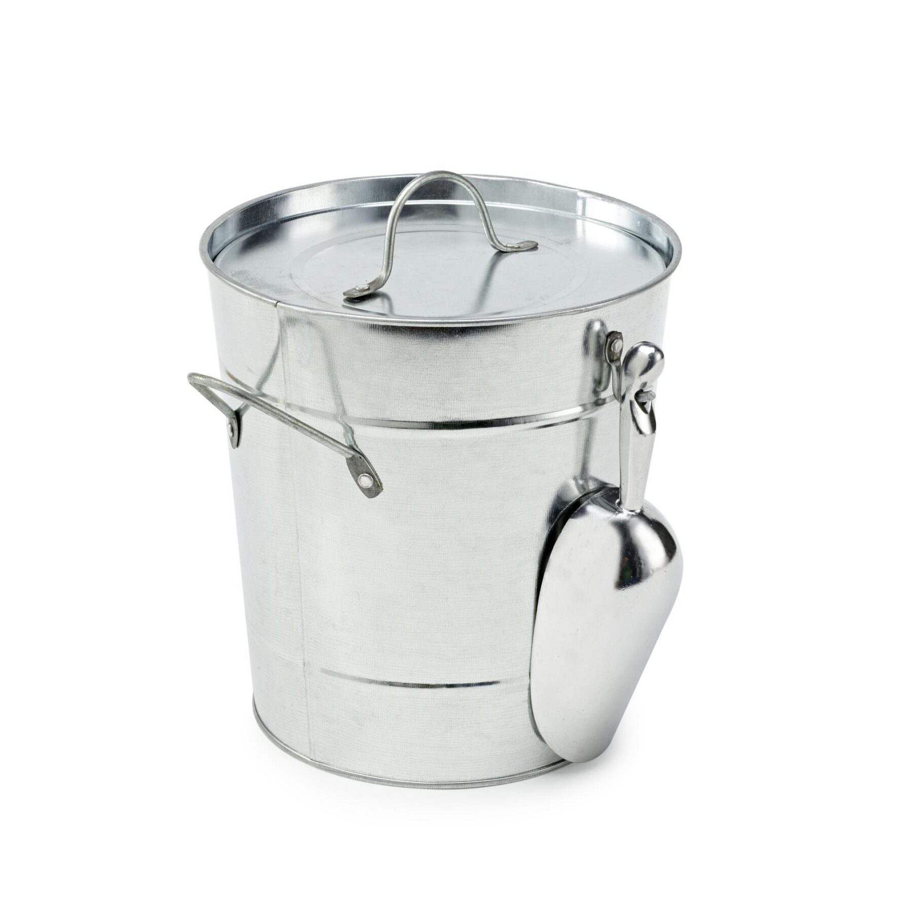 Galvanised Ice Bucket with Scoop