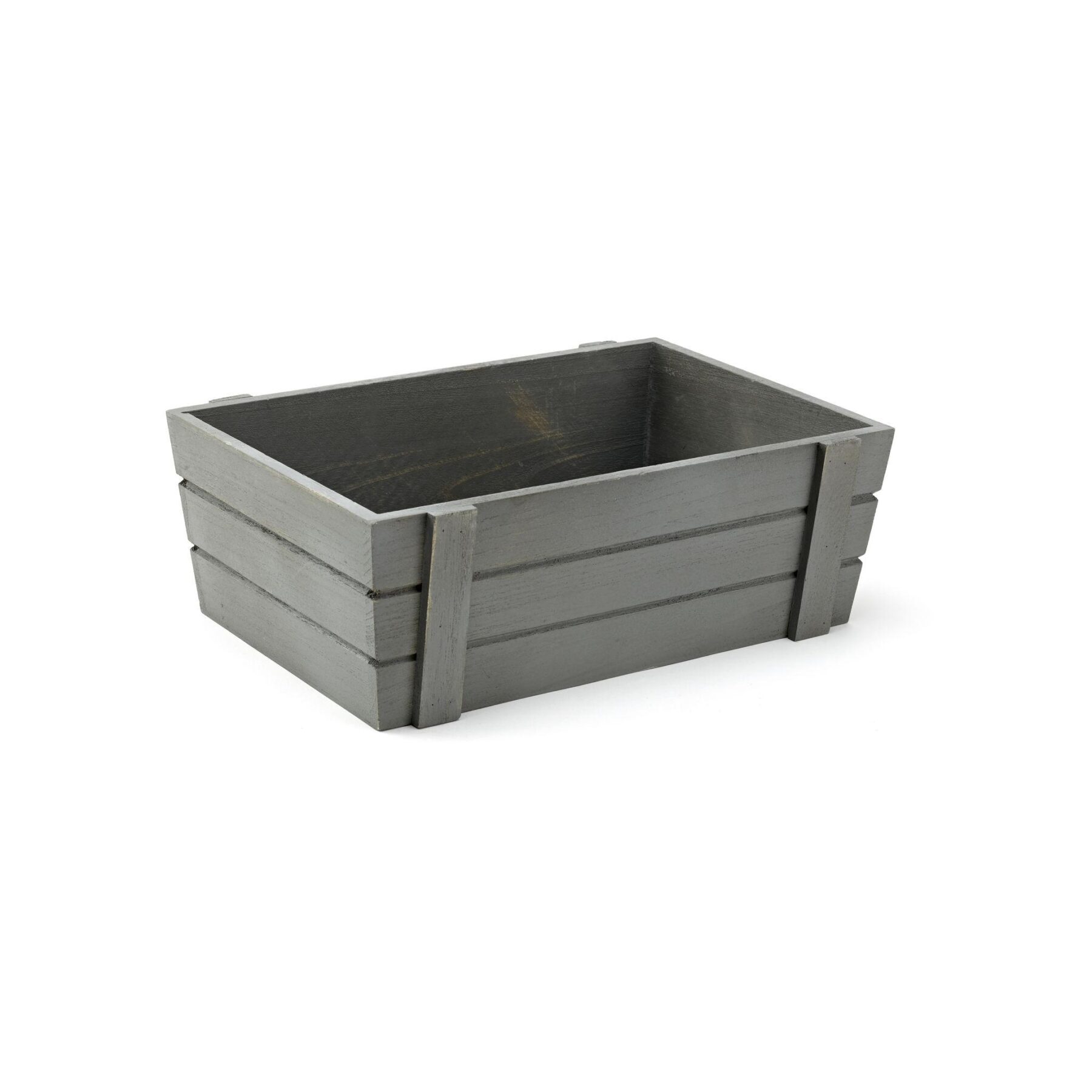 Medium Wooden Crate - Grey