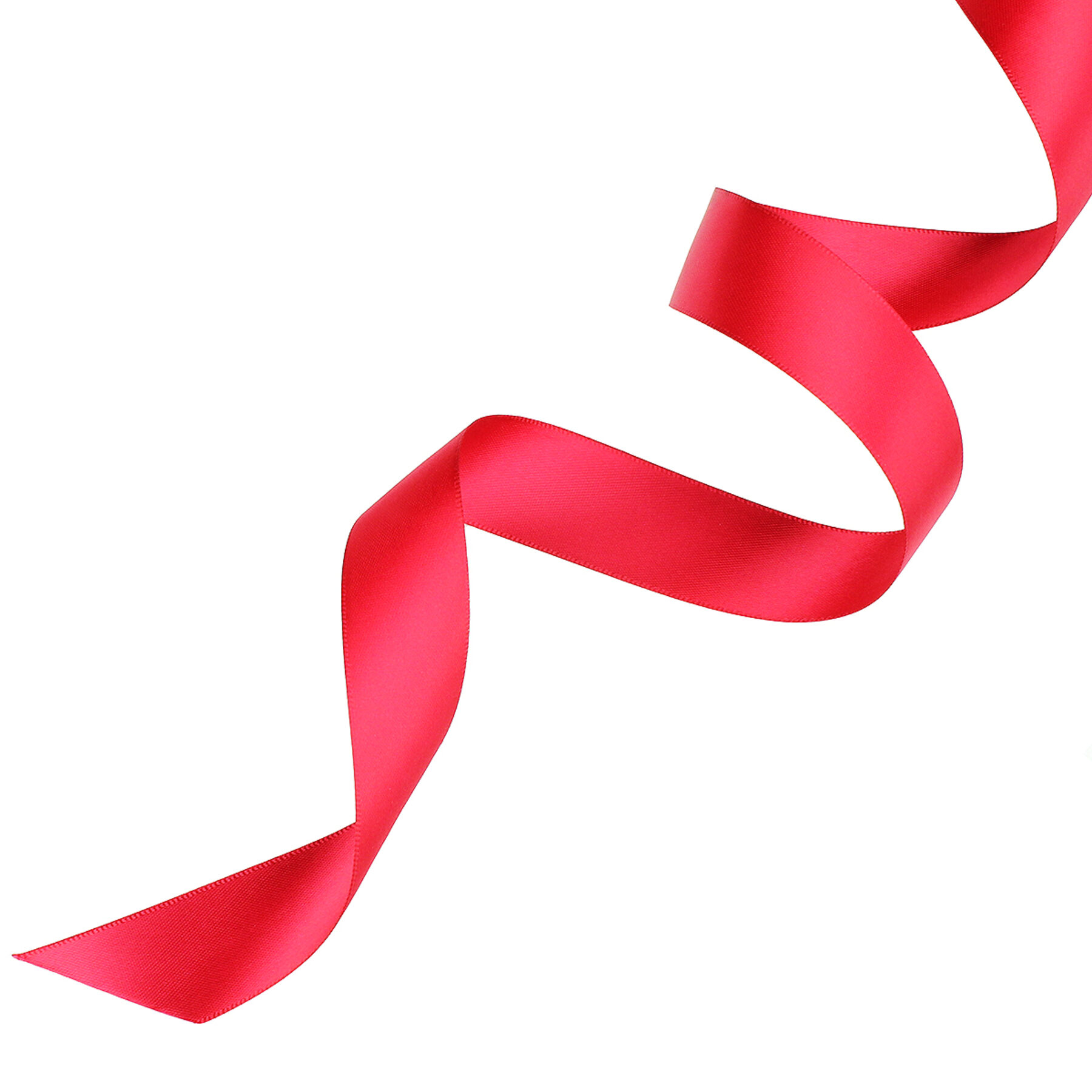 Red Ribbon Both Red Double-Faced Satin Ribbon - 25m | Gadsby