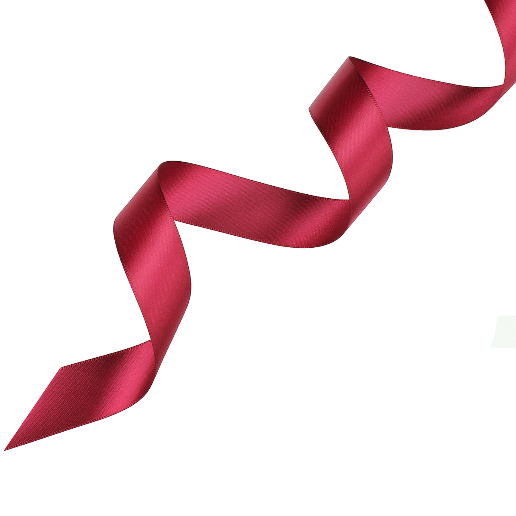 Burgundy Double-Faced Satin Ribbon - 25m