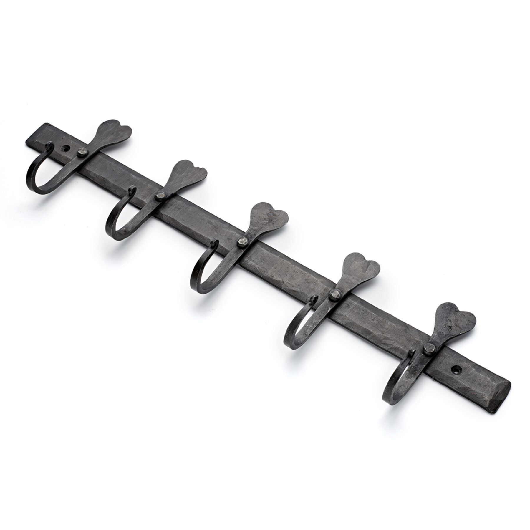 5 Heart Hook Wrought Iron Rail
